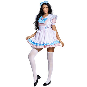 <span class=keywords><strong>Robe</strong></span> Lolita pour femmes, Costume <span class=keywords><strong>Kawaii</strong></span>, tenue de Cosplay, Anime japonais, nœud en dentelle, manches courtes, robes Vintage, patte de chat rose - Product Image 2
