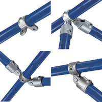Colliers de serrage réglables en fonte galvanisée pour garde-corps de sécurité, raccords à clé 1/2"-2" certifiés ISO9001