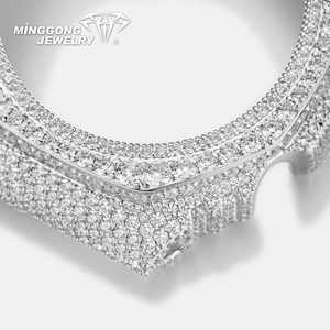 Minggong <span class=keywords><strong>GM</strong></span> GBM <span class=keywords><strong>2100</strong></span> Grand Pointeur Moissanite Lunette Glacée VVS Moissanite Galaxy Watch 8 Classique Bijoux En Argent Accessoire Modèle - Product Image 4