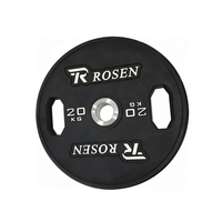 Équipement de musculation commercial en gros, Rosen Fitness, plaques de poids colorées en caoutchouc pour la musculation en salle de sport