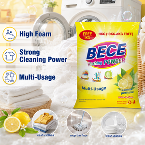 Poudre à lessiver de haute qualité en promotion, 11 kg, prix usine, parfum citron, bonne odeur, blanchissant, détachant, Sierra Leone - Product Image 1