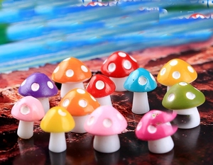 8 Buah Miniatur Taman Peri Dekorasi Taman Jamur Mini Kerajinan Jamur Resin Patung Peri Miniatur Manualidades - Product Image 4