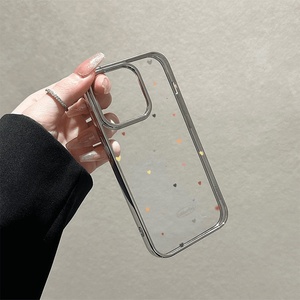 <span class=keywords><strong>Funda</strong></span> para Teléfono <span class=keywords><strong>13</strong></span>, X con Diseño Transparente Electrochapado, Protección Antigolpes, Corazón Colorido para 16 Pro, 15 Pro Max - Product Image 3