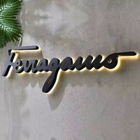 Letrero LED Acrílico 3D Personalizado con Logotipo, Letrero Comercial Retroiluminado de Metal para Vallas Publicitarias, Decoración, Señalización, Resistente al Agua IPX5