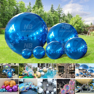 PVC Inflatable Mirror Ball Outdoor Floating Hanging <b>Balloon</b> Large Shiny Sphere for Party Wedding Decoration <b>Customized</b> Decorativ - Product Image 1