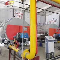 Chaudière industrielle à tubes de fumée à faible pression, à gaz naturel et à mazout lourd, à faible teneur en azote, WNS 1T-10T, avec sortie d'eau chaude et haute efficacité