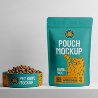 Sacs d'emballage écologiques refermables biodégradables pour friandises pour chats et chiens, aliments secs pour animaux de compagnie (poitrine de poulet, crocodile)