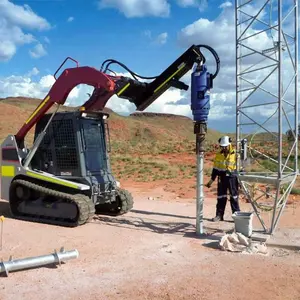 Maquinaria de perforación de pila BEIYI, máquina perforadora de barrena de tierra, Ira de tierra de 800mm/taladro para excavadora