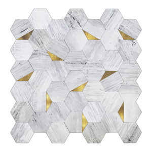 <span class=keywords><strong>2025</strong></span> Mới Thiết Kế Hiện Đại Vàng Hình Lục Giác Mini Gạch <span class=keywords><strong>Mosaic</strong></span> Peel Stick Nhôm Trang Trí Nội Thất Nhà Bếp Tường Biệt Thự - Product Image 1