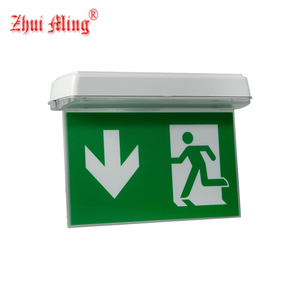 Signalisation de sortie de secours LED OEM d'usine, éclairage de secours, simple face, montage mural, boîtier en plastique pour hôpital, clinique, bâtiment - Product Image 3