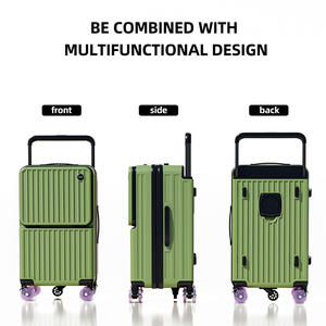 Toptan özel Spinner bagaj setleri ile High End hafif yumuşak kabuk bavul kilit-seyahat fiyatları - Product Image 4