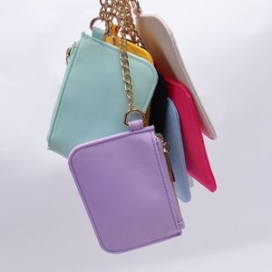 Monedero de Nylon Ecológico Personalizado para Mujer, con Parches de Letras de Chenilla, Cierre de Cremallera, Mini Bolsa para Monedas - Product Image 2