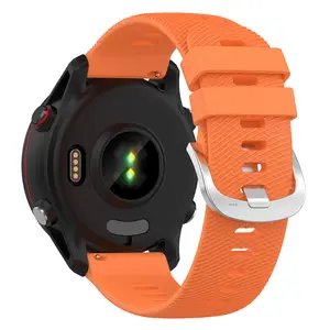 Nieuwe 18Mm 20Mm 22Mm Siliconen Horlogeband Vervanging Sport Rubber Polsband Voor Garmin 245 645