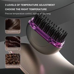 Hot Sale Portable <strong>Mini</strong> <strong>Hair</strong> Heating Comb <strong>Hair</strong> Style Tools Wireless Cordless <strong>Hair</strong> <strong>Straightener</strong> Brush - Product Image 3