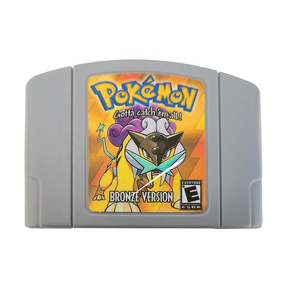 Заводская печать, бронзовая версия, Покемон для игровой картриджной консоли N64, версия Ntsc