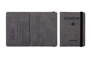 Tarjetero de Cuero PU de Estilo Nacional Personalizado de Alta Calidad, Funda Protectora para Pasaporte RFID Sólida, Ranura para Boletos, Cartera de Viaje de 30 mm de Grosor - Product Image 3