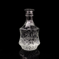 Bouteille en verre cristal transparente de luxe 750 ml avec bouchon en liège, impression sérigraphique couleur personnalisée, résistance aux chocs thermiques pour