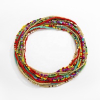 Chaîne de Taille Africaine en Perles Ajustables du Ghana pour Femmes, Vente en Gros d'Accessoires