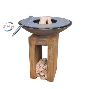 Parrilla de barbacoa de acero resistente a <span class=keywords><strong>la</strong></span> intemperie multifuncional y elegante que puede agregar <span class=keywords><strong>leña</strong></span>, resistencia a <span class=keywords><strong>la</strong></span> corrosión y bajo mantenimiento. - Product Image 2