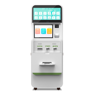 ตู้คีออสก์ชำระเงินด้วยตนเองพร้อมเครื่องอ่านบัตร กล้องตรวจจับใบหน้า และล้อเลื่อนที่สะดวกต่อการเคลื่อนย้าย สำหรับตลาดคีออสก์บริการตนเอง - Product Image 1