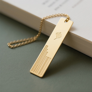 Marque-page personnalisé en métal découpé et imprimé Marque-page personnalisé en métal découpé au laser Marque-page végétal évidé en métal - Product Image 2