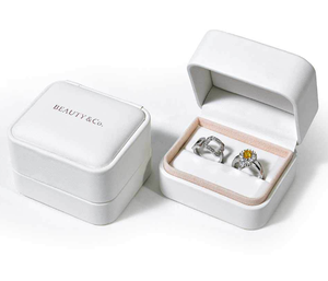 High-End Square <b>Box</b> with Faux Leather Outer Layer Curved Flip Cover Magnetic Closure Ribbon Four-Color Printing <b>Soft</b> <b>Light</b> Pink - Product Image 1