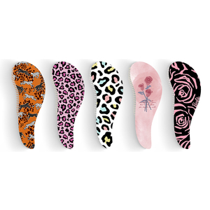 Benutzer definiertes Logo Magic Handle Anti statischer Detang ler Kamm Nass bürste Zebra muster Leoparden muster Haarent wickler bürste - Product Image 4