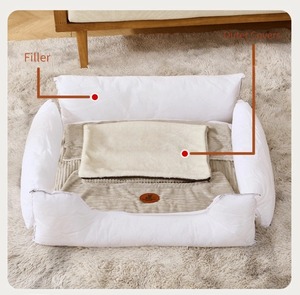Tempat Tidur Anjing Modern Ramah Lingkungan yang Dapat Dilepas dan Dapat Dicuci dengan Mesin, Sofa Hewan Peliharaan untuk Tidur Nyenyak Kucing dan Anjing - Product Image 4