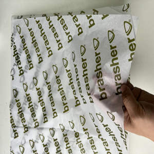 Feuilles de papier ciré biodégradable personnalisées avec logo 12x12 pour l'emballage alimentaire, les burgers, les shawarmas et les produits de charcuterie - Product Image 3