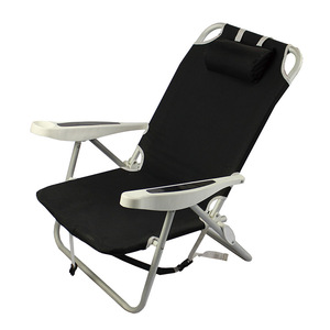 Aluminum Beach Backpack Folding Outdoor Foldable Chair Lounger with Pillow silla plegable - Product Image 3