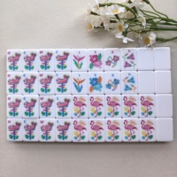 Offre Spéciale : Ensemble de Tuiles de Mahjong de Luxe en Acrylique, Faible MOQ, Prêt à Expédier, Motif Pailleté Scintillant, Cadeau Promotionnel, Mahjong pour la Vente en Gros