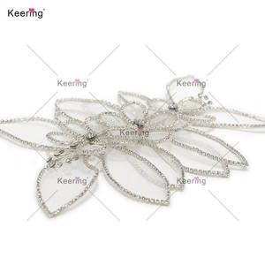 عرس رائع ، 3D الدانتيل زين زهرة بقع الكريستال - Product Image 3