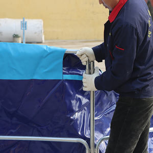 Réservoir d'élevage de poissons en plein air Étang à poissons en plastique Pvc Réservoir rond Aquaculture Élevage de poissons Toile Piscine Bâche - Product Image 2