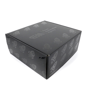 Tùy Chỉnh Thiết Kế Ưa Thích Màu Đen Hộp Gửi Thư Sang Trọng Sóng Quần Áo Bao Bì Vận Chuyển Các Tông Màu Đen Bưu Phẩm Hộp Với Logo - Product Image 4