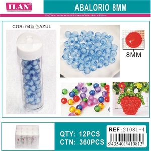 Ilan Abalorio Perline blu da 8 mm per la creazione di gioielli - Product Image 3