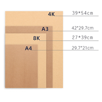 10 feuilles de carton kraft duplex brun A4 de 1 mm, papier A4, feuille de protection pour emballage, feuille de carton kraft épaisse de couleur pour fleuriste, pour carton ondulé