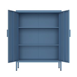 금속 수납 캐비닛 거실 진열 선반 스틸 찬장 정리함 가구 모던 오피스 스타일 - Product Image 2