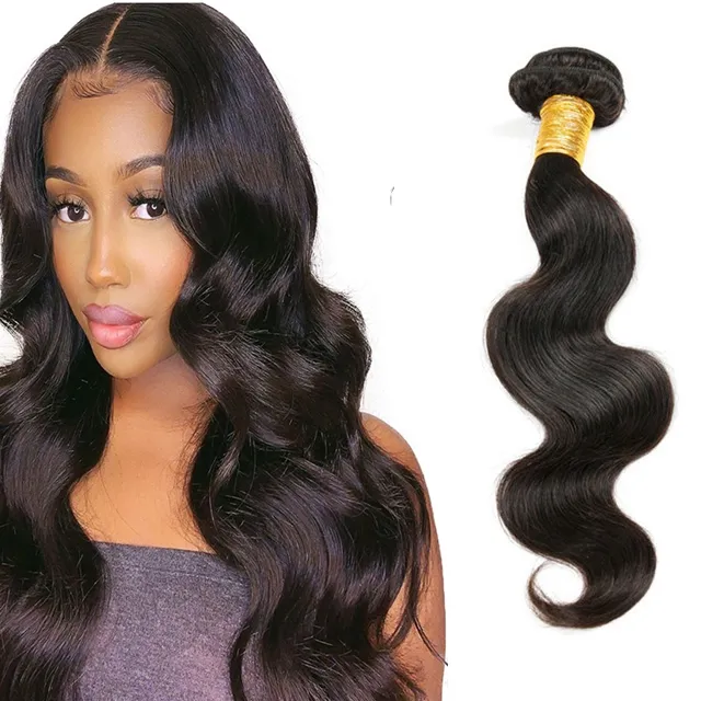 Ja Virgin Haar en Braziliaanse Body Wave Menselijk Haar Bundels Met Kant Sluiting Type, Kopen Braziliaanse Haar In China