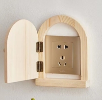 Couvercle de protection pour interrupteur à bois, mural, cadre décoratif pour prise domestique, couvercle anti-choc électrique, cadre pour bouton