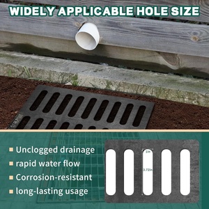 Grille de drainage carrée noire moderne et durable Tongmo <span class=keywords><strong>20x20</strong></span>, classe B125, résistante aux intempéries, en fonte, pour égout extérieur - Product Image 4