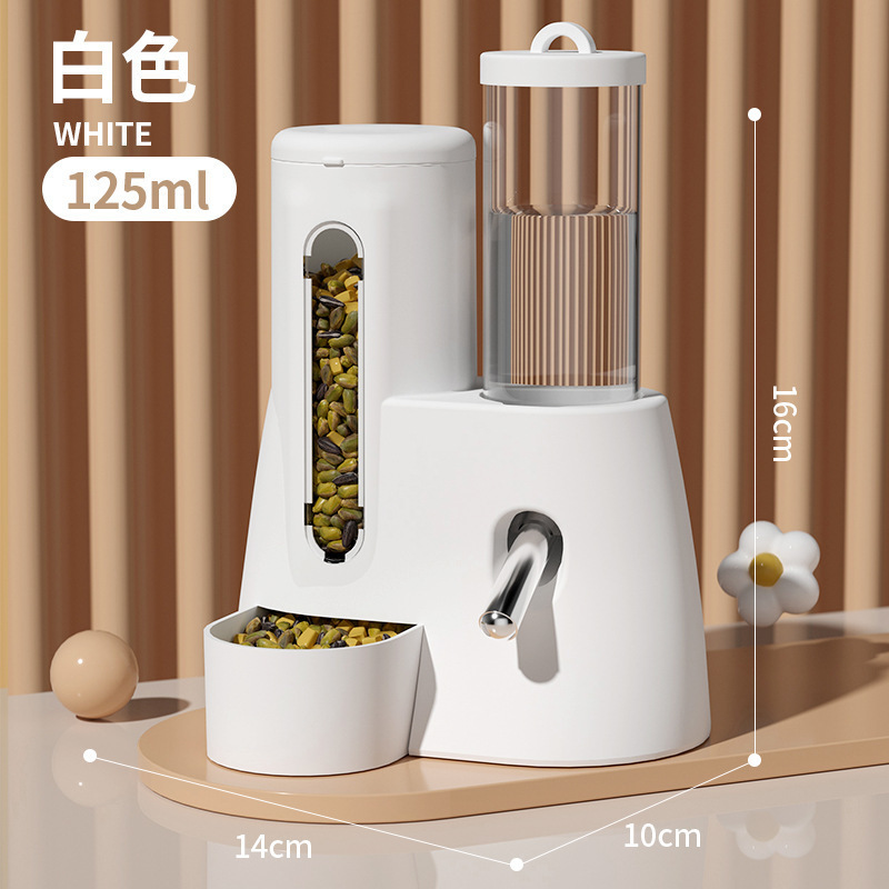 Hamster Distributeur d'eau et de nourriture [Blanc] (Grand)