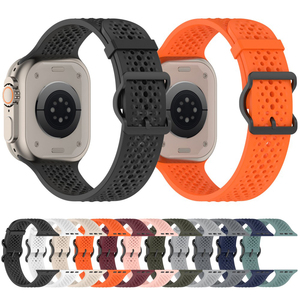 Win-Win Silikon Sport band mit atmungsaktiven Löchern für Apple Watch Ultra 2 49mm IWatch Serie 10 9 8 7 42mm 44mm 45mm 46mm - Product Image 2