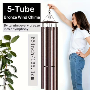 Campanas de Viento Colgantes de Aluminio Estilo Art Deco de 65 Pulgadas, Resistentes a la Intemperie y al Agua, para Uso en Interiores y Exteriores - Product Image 3