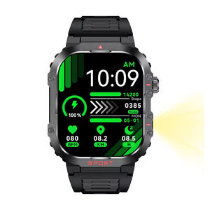Montre connectée 2025 G45 2,01 pouces avec lampe de poche, moniteur de fréquence cardiaque et d'oxygène sanguin 1ATM pour sports de plein air masculins, Relojes Smartwatch IP67 - Product Image 3