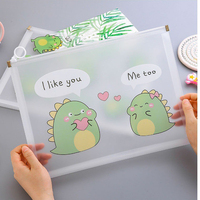 Porte-documents A4 pour filles, pour documents, kawaii, fournitures scolaires mignonnes, sac de rangement en PP avec fermeture éclair