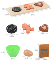 Jouet mélangeur éducatif en bois unisexe pour la fabrication d'aliments Machine à farine et à biscuits Jeu amusant pour les enfants
