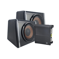 Kit Subwoofer Passif en Bois de 8 Pouces avec Amplificateur Mono et Câblage, Installation Sans Perte, Amélioration Complète des Basses pour Audio Automobile