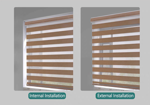 قماش كتان مخصص مقاوم للماء والعفن ستائر تعتيم وحمار وحشي للنوافذ متوافق مع أنظمة المنزل الذكي لترون - Product Image 6