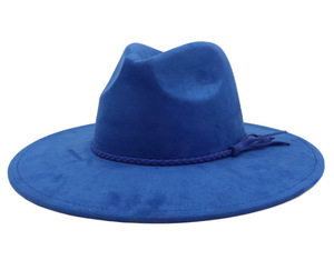 SU1 Nuevo Sombrero Fedora de Ala Ancha de Gamuza de Alta Calidad y Colorido al por Mayor, Sombreros Fedora para Mujer para Viajar al Aire Libre - Product Image 3