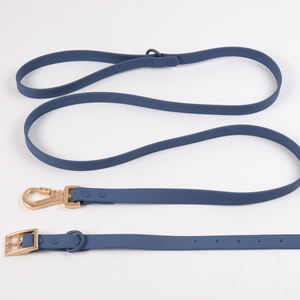 Produttori di colore blu PVC collare per cani guinzaglio impermeabile resistente collare al guinzaglio per animali domestici - Product Image 4